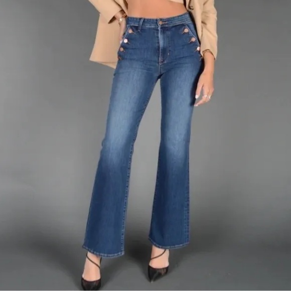 Fidelity Denim Denim - NWT Fidelity Denim Katie High Classic Flare Jeans Size 29 Lochness Blue